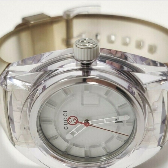 Gucci Sync SWISS Quartz White Dial Rubber Strap Sports Watch - Picture 6 of 12